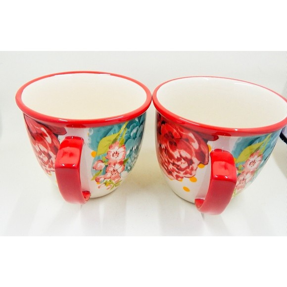 The Pioneer Woman Blossom Jubilee Coffee Cup Mug Latte Stoneware 16 Oz Set of 2 - Picture 5 of 12